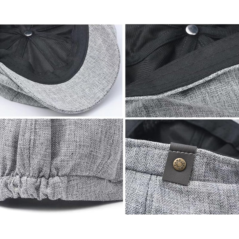 Yixda Herren Schiebermütze Barret Cap Unisex Sommer Atmungsaktiv Schirmmütze Kappe