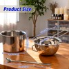 Double Boiler Melting Pot Set for Candle Making, 3-Piece Stainless
