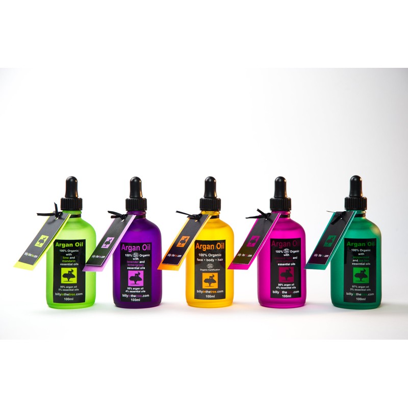 Pure Argan Oil with Lime and Mandarin Essential Oils.100% Organic.