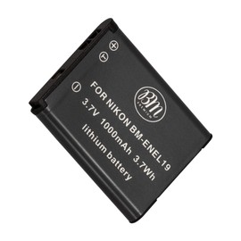 BM Premium EN-EL19 Battery for Nikon Coolpix A300, W150, W100, S32, S33, S100, S3100, S3200, S3300, S3500, S3600, S3700, S4100, S4200, S4300, S5200, S5300, S6400, S6500, S6800, S6900, S7000 Cameras