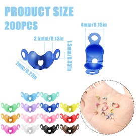 HAIKING Bead Connector Clasps, 200 PCS Knots Crimp Findings for Jewelry Making Accessories (10 Colors)