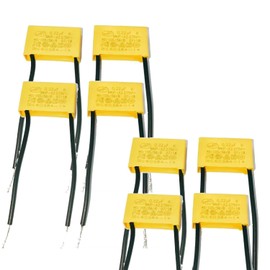 LED Suppression Capacitors, Safety Capacitors for Flashing, Glowing LED Suppression Capacitor, Radial 0.22µF, 275V X2, Pack of 8