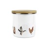 Purely Home Country Farm Tea Canister - White Metal Enamel