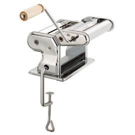 Fante's Pasta Machine With Spaghetti Fettuccine Angel Hair Wavy Lasagna Attachments And Collapsible Drying Rack, For Rolling Cutting And Drying Long Pasta Noodles