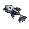 Fish Skeleton Waterproof Decal - 2Pcs Vinyl Sticker (12" x