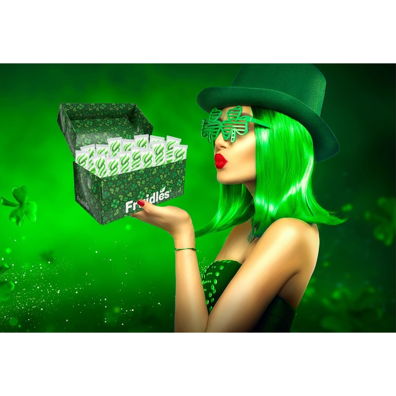 Fruidles St. Patrick's Day Twist Lollipops, Party Favor Box, Individually