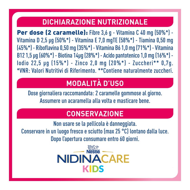 NESTLÉ NIDINACARE KIDS Multi-Vitamine Integratore Alimentare per bambini da 3