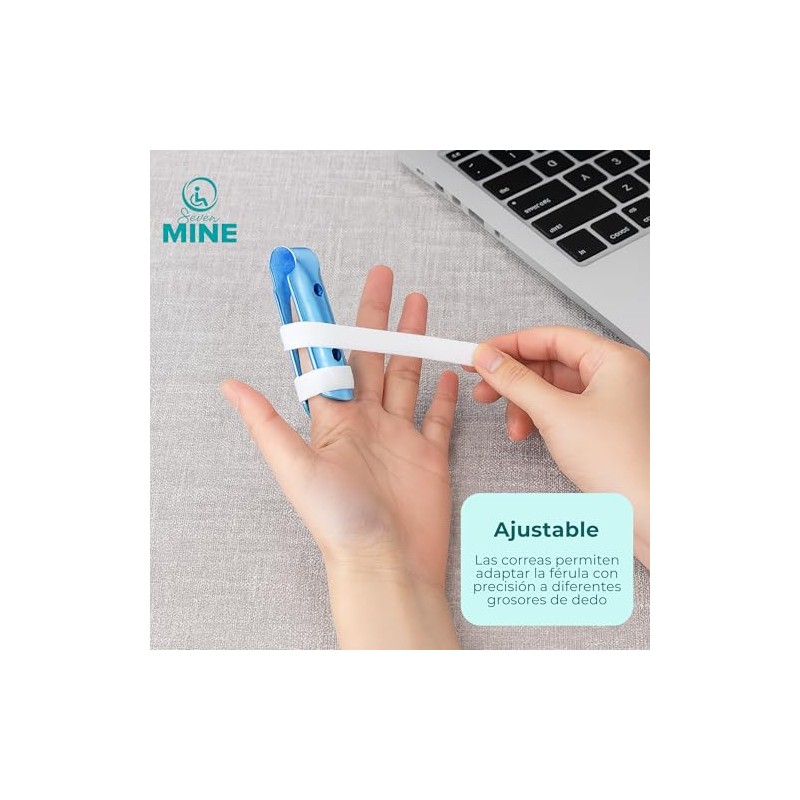 SEVEN MINE Férula de Dedo Tipo Sombrilla Ajustable – Aluminio