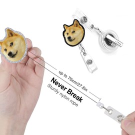 Dog Animal Badge Reel 2pack Retractable Funny Cute Badge Holder withvet tech ID Clip Name Tag Card Tag Card Badge Clip Acrylic Accessories Gifts Nurse