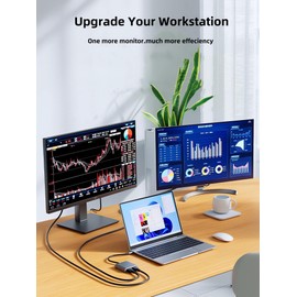 DisplayPort to Dual HDMI Adapter,4K@60Hz MST DP Source to HDMI Splitter Extended Display Adapter for Dual Monitors,Display Port to 2 HDMI Converter for NVIDIA, AMD Graphics Card