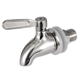 Oak Leaf Replacement Spigot for Beverage Dispenser, Stainless Steel Spigot for Drink Dispenser, Water Dispenser Faucet, Food Grade, 2 Pack