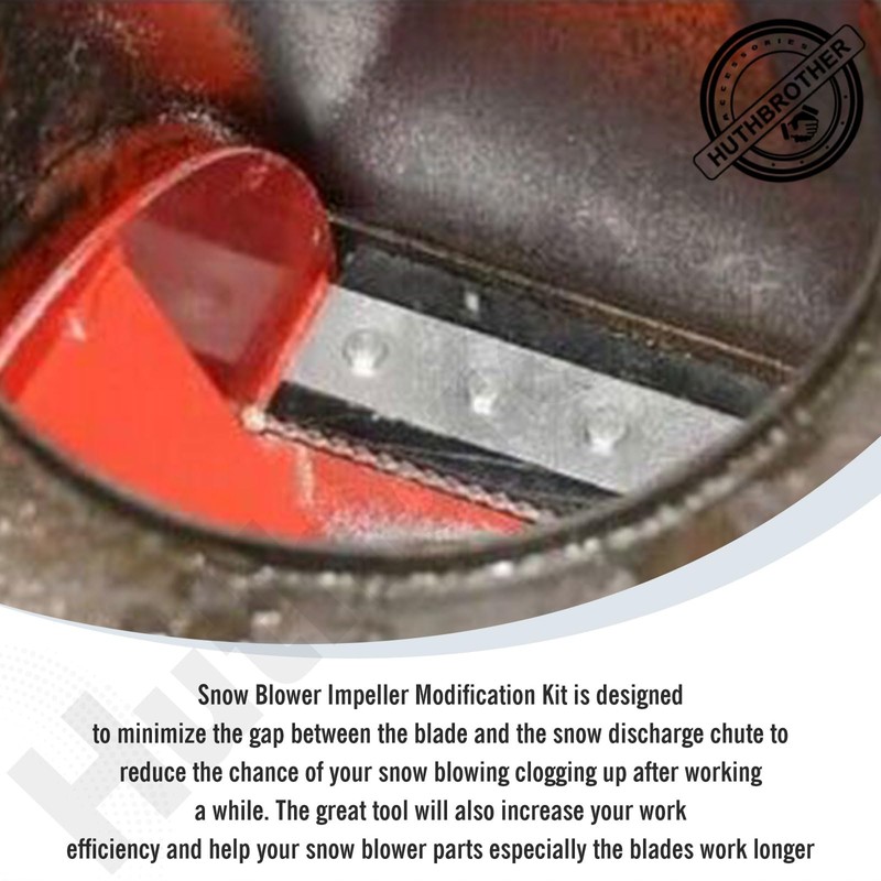 Huthbrother Snow Blower Impeller Modification Kit - 3/8" 4-Blade Universal,