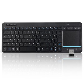 Bnnwa Kabellose Bluetooth-Tastatur, Bluetooth + 2,4 G Dual-Modus-Tastatur, klein, tragbar, Externe kabellose Tastatur für Android-Tablet, Windows Surface, Schwarz