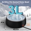 Newget Heated Water Dish, Outdoor Pet Water Bowl for Dogs,