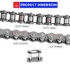 Belleone 25 Roller Chain 3 Feet with 10 Connecting Link
