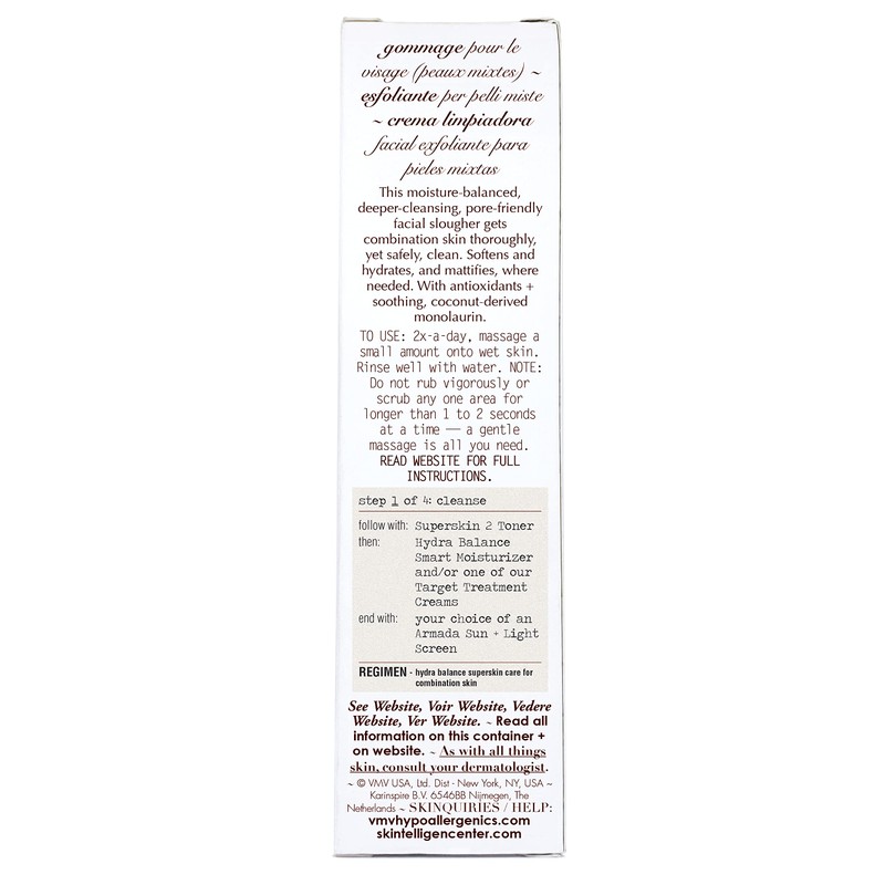 VMV Hypoallergenics Superskin Hydra Balance Smart Cleansing Scrub for Combination