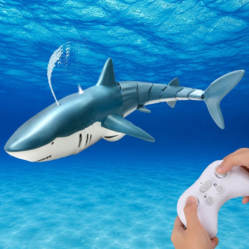 Remote Control Shark Pool Toy – 2.4GHz RC Swimming Shark