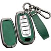 TECART 5-button Car Key Fob Cover Fit For Infiniti Key Case Protector Keychain Holder Fit For Q50 Q60 QX50 QX55 QX60 Green