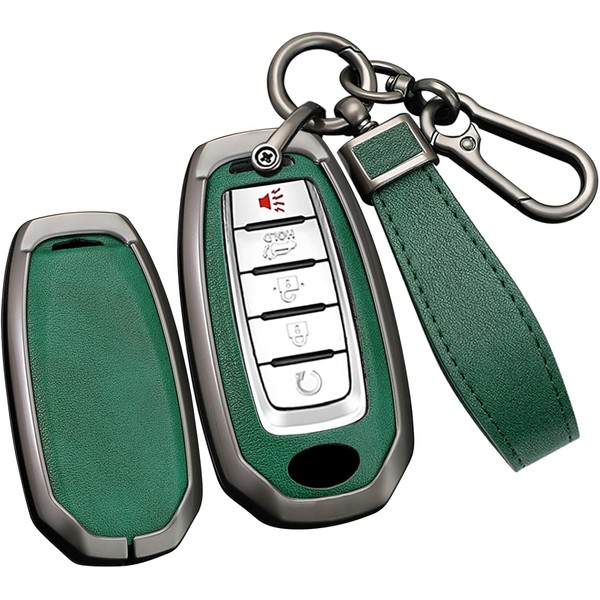 TECART 5-button Car Key Fob Cover Fit For Infiniti Key