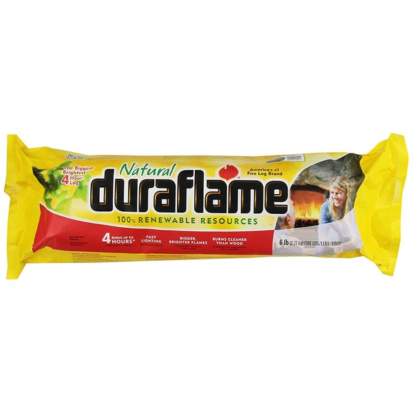 Duraflame Natural Firelog, 4 Hours, 6 lbs