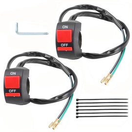 Mini Bike Switch 2Pcs 39" On Off Toggle Switch 7/8" 22mm Handlebar Dirt Bike Switch for Coleman CT100U CT200U BT200X 212cc 196cc Baja Warrior MB200 DB30 CRF50 XR50 TaoTao Coolster ATV Scooter Go Kart