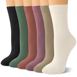Justay Crew Socks for Women - Soft Knit Boot Calf Comfortable Cute Dress Cotton Socks Gifts