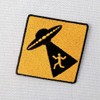 ZEGIN Caution UFO Appears Embroidered Badge Patch Iron or Sew