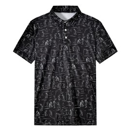 NianEr Mens Cool Crazy Funny Hawaiian Graphic Golfers Printed Golf Polo Shirts Summer Casual Work Stretchy Dry Fit Short Sleeve Performance Sweat Moisture Wicking Novelty Fun Athletic Sport 2