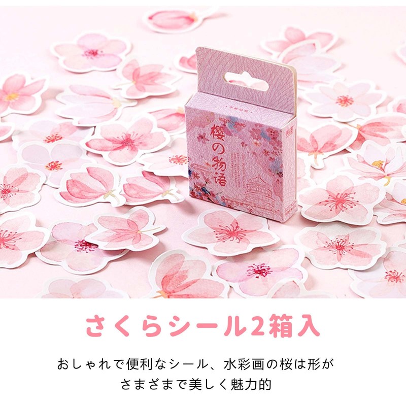 Cherry Blossom Stickers (90 Sheets) Notebook Stickers, Cherry Blossom Stickers,