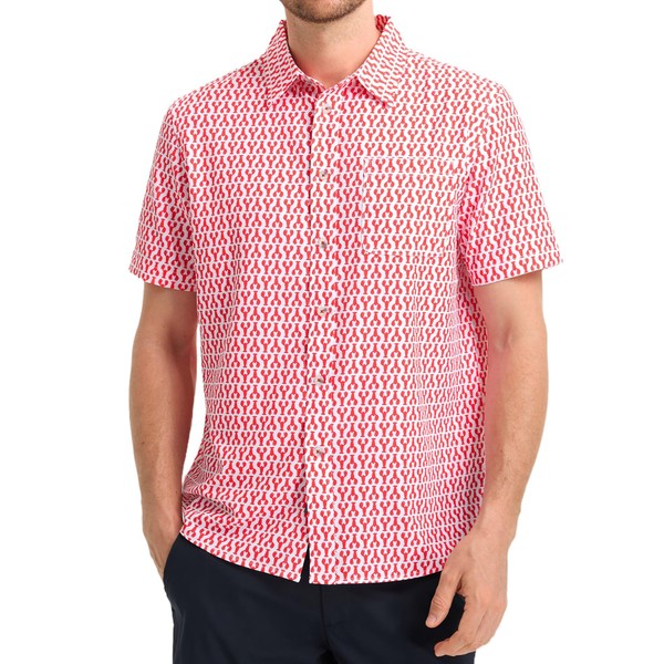 M MAELREG Button Down Shirt Men Pocket Summer Casual Funny