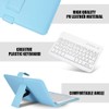 Bluetooth Keyboard with Portfolio Flip Leather Case Cover Detachable Keyboard