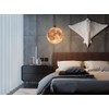 AECBUY Resin Moon Pendant Lamp Plug in Adjustable Cord, 3D