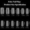 Clear Nail Tips, 240 Pieces Almond Nail Tips, Full Surface