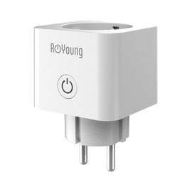 ROYOUNG WLAN Socket Pack of 1 Smart Home Plug 16 A 2.4 GHz with Current Measurement Compatible with Alexa/Google Home, Power Consumption Measurement, Voice Control, App Remote Control