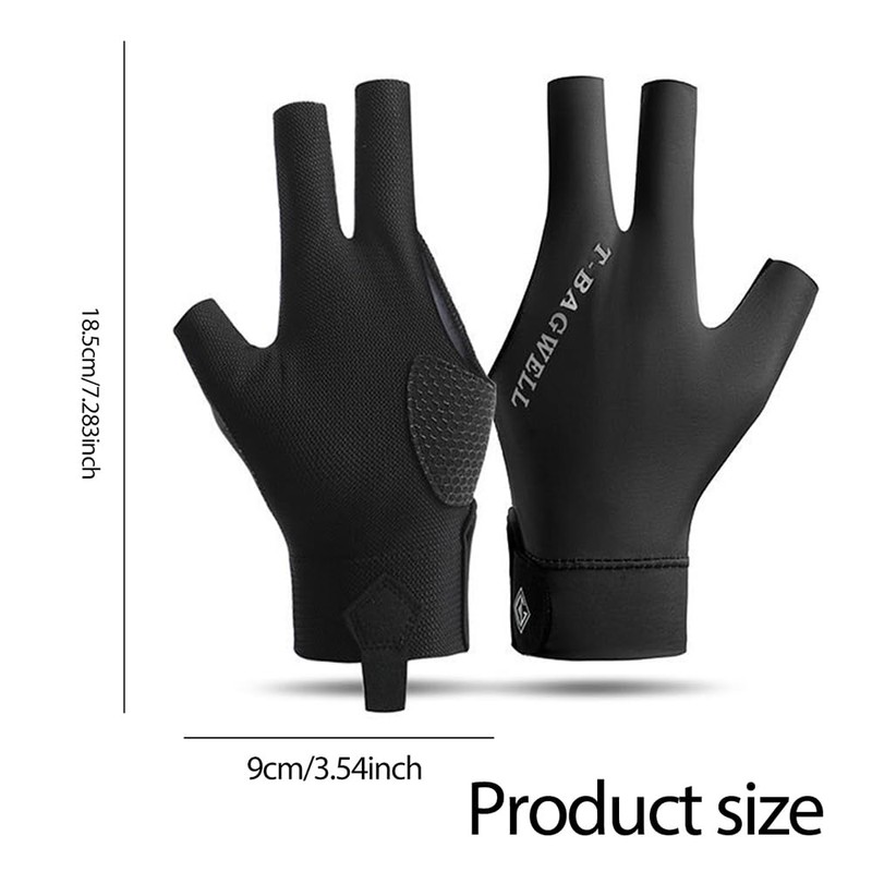 TSUOUKL Snooker Handschuhe,Pool Billard Handschuhe,Billiard Pool Cue Gloves,Rutschfeste Poolhandschuhe,Abriebfeste Poolhandschuhe,Verstellbare
