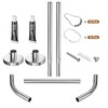 uxcell Stretchable Shower Curtain Rod Rack, Stainless Steel Diamond Shaped