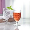 Wongblee Hobnail Glass Goblets 16.9 Oz, Stemmed Water Glasses, Iced