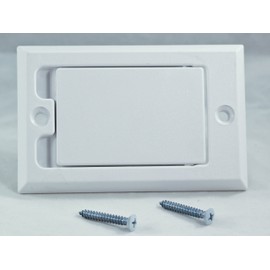 HAYDEN Central Vacuum Wall Inlet - White Square Door 1700-01 Vac Hose Outlet