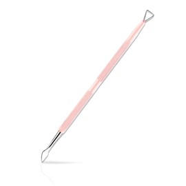 HaimiLiya Gel Nail Remover Tool Cuticle Pusher Dual-end Dead Skin Nail Pusher Nail Dirt Cleaner Tool Gel Polish Remover Pusher, 410 Stainless Steel, Pink