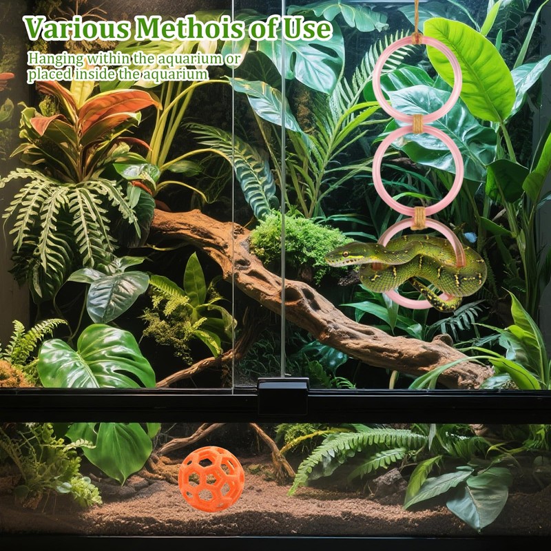 NZELSW Snake Enrichment Toys & Reptile Hammock, Snake Ball Toys