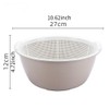 HAOHIZE Plastic Colander, Double Layer Colanders Bowl Set Vegetable Fruit
