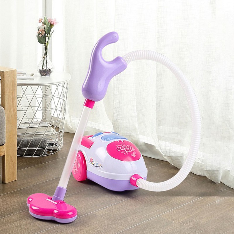 Play Toy Vacuum Cleaner Child Cleaning Push Pull Pretend Play