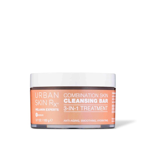 Urban Skin Rx Combination Skin Cleansing Bar | 3-in-1 Daily Cleanser, Exfoliator, and Mask Smooths, Hydrates, Improves the Appearance of Skin Tone + Texture, Formulated with Salicylic Acid | 3.7 Oz