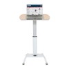 Classroom Basics LX-PNADJ-LW Pneumatic Adjustable-Height Lectern/Mobile Standing Desk - Light