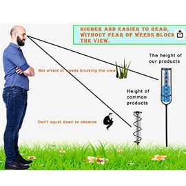 Elqubkan Regenmesser, Frostsicherer 7-Regenmesser für Den Außenbereich, Große Klare Zahlen und Einstellbare Höhe für Garten, Rasen und Bauernhof
