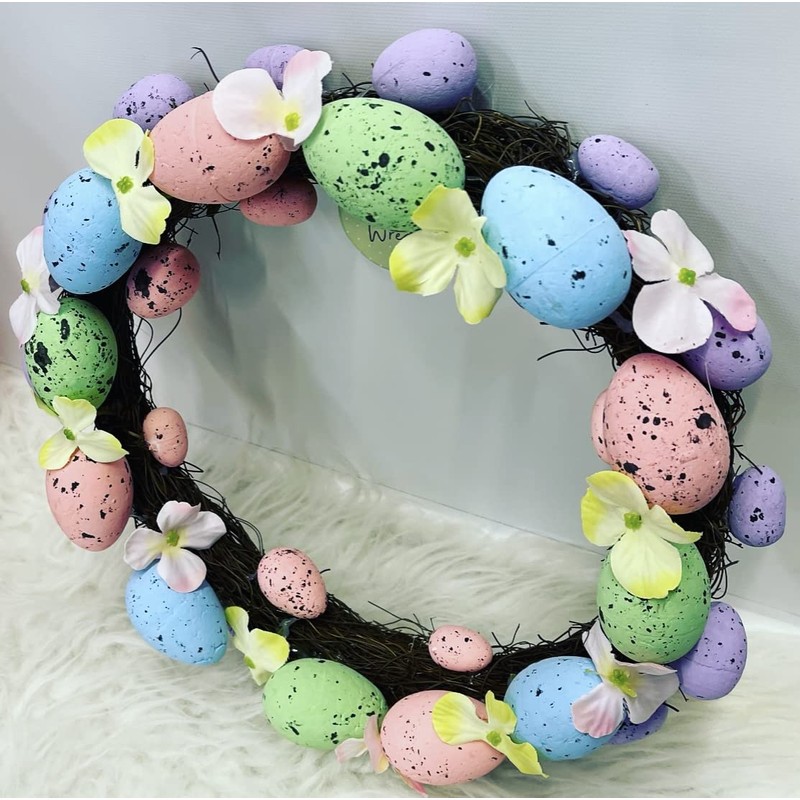 Pastel Easter Egg Wreath Decoration