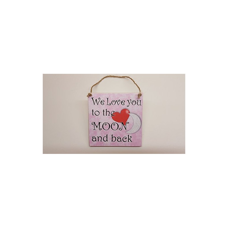 HmHome We Love You To The Moon and Back Pink