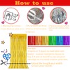 2pcs Rainbow Tinsel Curtain Party Backdrop Foil Door Curtain Fringe