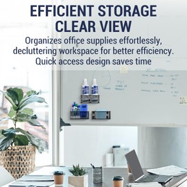 MyGift 3 Pack Black Metal Wire Mesh Magnetic Marker Holder for Whiteboard, Office Desktop Supply Organizer Basket for Pens, Pencils and Accessories