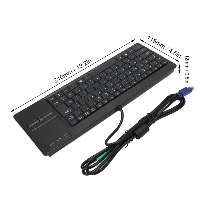 Industrial Keyboard Touchpad Wired Connection X Scissor Foot Plug and
